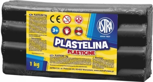 plastelina czarna Astra 1 kg